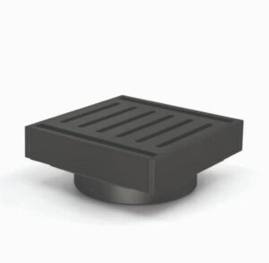 Brushed Black Ezy Flow Floor Waste 100*100*21mm