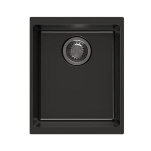 370x460x220mm Black Carysil Granite Single Bowl Kitchen Sink