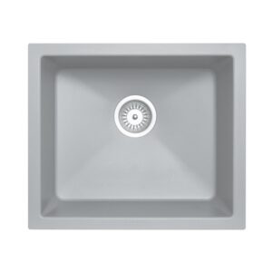 533x457mm Concrete Grey Carysil Granite Single Bowl Kitchen Sink