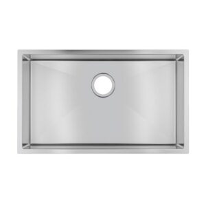 762x457x254mm Chrome Stainless Steel Single Bowl Kitchen Sink
