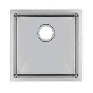 440x440x205mm Chrome Stainless Steel Single Bowl Kitchen Sink