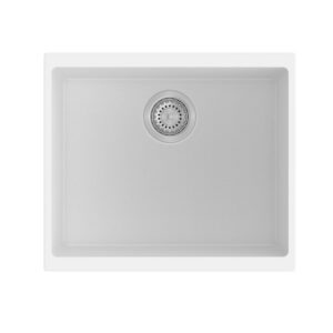 530x460x220mm White Carysil Granite Single Bowl Kitchen Sink