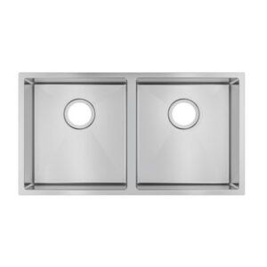 820x457x230mm Chrome Stainless Steel Double Bowl Kitchen Sink